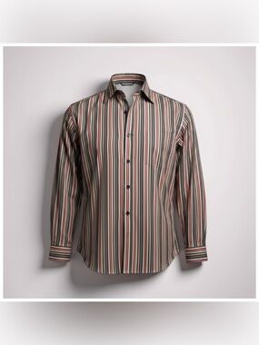 Ralph Lauren Made in Italy Multicolor Striped Shirt XL | Luxury Cotton